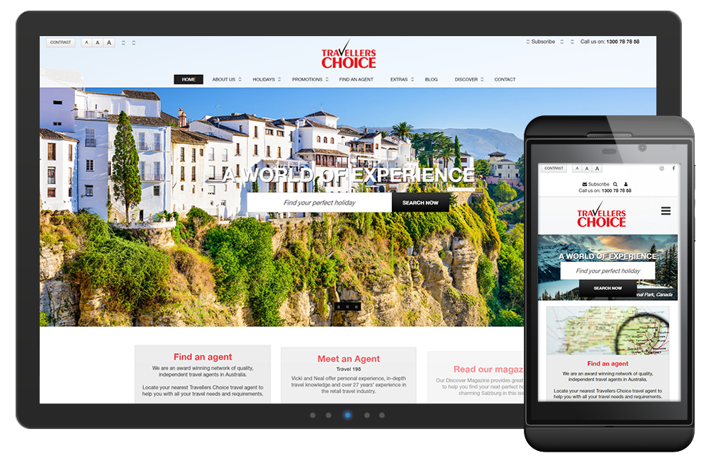 Travellers Choice website is powered by Verdi CMS, proudly Western Australian owned and developed content management system.