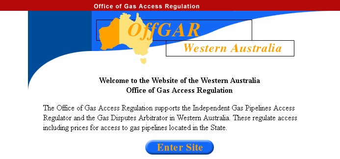 Office of Gas Access Regulation website design